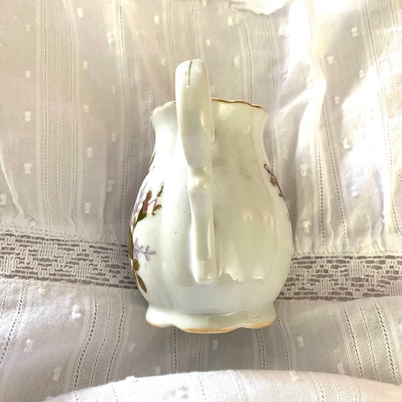 Royal Sealy Japan Creamer Purple Floral Miniature - Picture 5 of 5